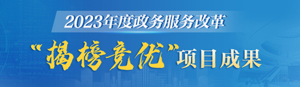 2023年度政務(wù)服務(wù)改革"揭榜競優(yōu)"項目成果